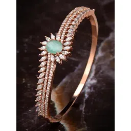 Saraf Rs Jewellery Mint American Diamond Handcrafted Statement Bracelet-picture-15