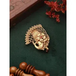 Saraf RS Jewellery Multi Peacock Floral Broach Saree Pin-picture-25