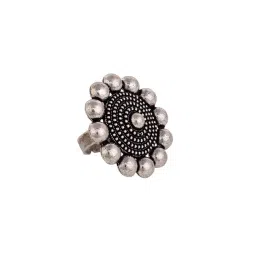 Saraf RS Jewellery Oxidised Silver Toned Finger Ring-picture-18