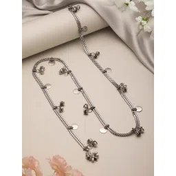 Saraf RS Jewellery Oxidised Silver Toned Ghungroo Trendy Minimal Kamarbandh image 2