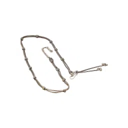 Saraf RS Jewellery Oxidised Silver Toned Ghungroo Trendy Minimal Kamarbandh image 3