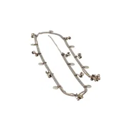 Saraf RS Jewellery Oxidised Silver Toned Trendy Minimal Chain Waistchain Hipbelt Kamarbandh Women-picture-15