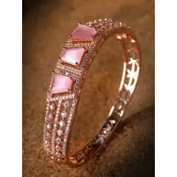 Saraf Rs Jewellery Pink American Diamond Handcrafted Statement Bracelet-picture-31