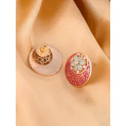 Saraf RS Jewellery Red Chandbali earrings with Blue diamond-picture-26