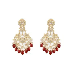 Saraf RS Jewellery Red Statement Brass Earrings for Women-picture-28