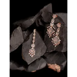 Saraf RS Jewellery Rose Gold-Plated White AD-Studded Handcrafted Jewellery Set-picture-21