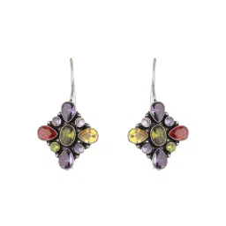 Saraf RS Jewellery Silver Statement Brass Earrings for Women-picture-38