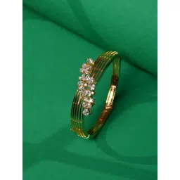 Saraf Rs Jewellery White Gold Plated AD Studded Handcrafted Floral Bracelet-picture-16