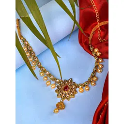 Saraf RS Jewellery Women Gold Plated CZ-Studded & Beaded Traditional Kamarbandh-picture-33