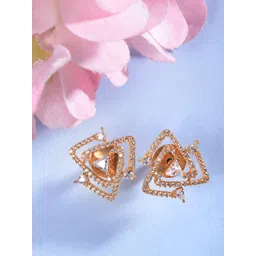 Saraf RS Jewellery Women Gold-Plated Star Shaped Studs Earrings-picture-10