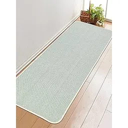 Saral Home Cotton Solid Rectangular Anti Skid Yoga Mat/Runner | Washable, Durable Yoga Mat for Kids, Men and Women | Exercising/Gym Yoga Mat (Green, 60x180 CM)-picture-15