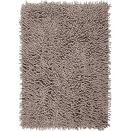 SARAL HOME EASY LIVING Cotton Shaggy Anti-Skid Rectangular Solid Bath Mat Soft & Super Absorbent Mats for Shower Washable,Non-Slip & Quick-Drying Mats for Home/Kitchen/Office(Grey,40X60cm)-picture-10