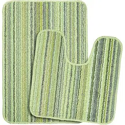 Saral Home Microfiber Bathmat with Contour Set -(Green, 40X60 CM)-picture-16