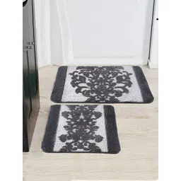 Saral Home 2-pcs Grey 3000 GSM Microfiber Bathmat-picture-40