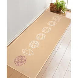 Saral Home Anti Skid Cotton Yoga Exercise Rugs - Beige-picture-28