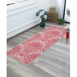 Saral Home Anti Skid Cotton Yoga Exercise Rugs - Pink-picture-12