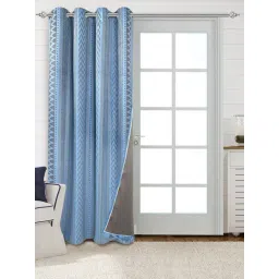 Saral Home Aveda Velvet Boho Print Room Darkening Door Curtain 1pc, Blue. 4X7 ft-picture-32