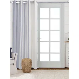 Saral Home Balanced Cotton Set of 1 Grey Long Door Curtains-picture-13