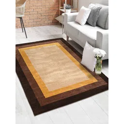 Saral Home Beige & Brown Printed Cotton Rectangular Carpet-picture-40