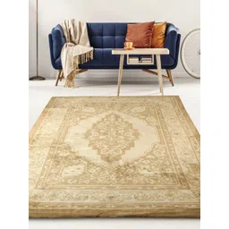 Saral Home Beige & Brown Printed Cotton Rectangular Carpet-picture-38