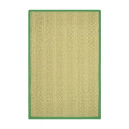 Saral Home Beige & Green Geometric Woven Design Anti-Skid Carpet-picture-19