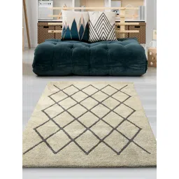 Saral Home Beige & Grey Printed Cotton Rectangular Carpet-picture-31