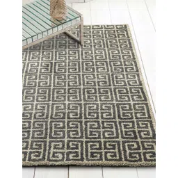 Saral Home Beige & Grey Printed Cotton Rectangular Carpet-picture-34