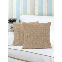 Saral Home Beige Chenille Cushion Covers - Set of 2-picture-20