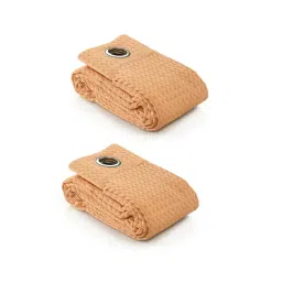 Saral Home Beige Cotton Checkered Curtain-picture-32