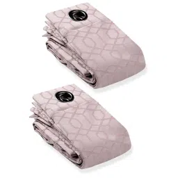 Saral Home Beige Cotton Geometric Curtain-picture-45