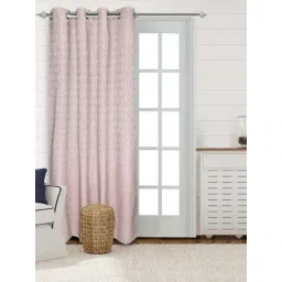 Saral Home Beige Cotton Geometric Door Curtain (7 ft)-picture-39