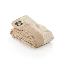 Saral Home Beige Cotton Stripe Curtain-picture-14