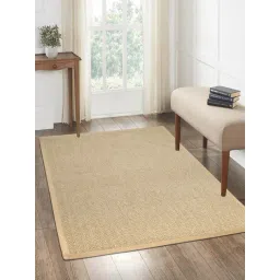 Saral Home Beige Jute & Cotton Chevron Anti-Slip Strong Border Carpet-picture-34