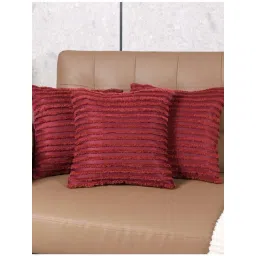 Saral Home Beige Microfibre Cushion Covers - Set of 3-picture-48