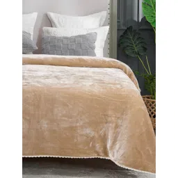 Saral Home Beige Mild Winter 400 GSM Double Bed Blanket-picture-10