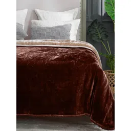 Saral Home Beige Mild Winter 400 GSM Double Bed Blanket-picture-11