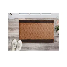 Saral Home Beige Striped Printed Cotton Anti Slip Doormats-picture-29