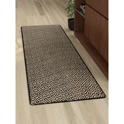 Saral Home Black & Beige Handloom Geometric Runner-picture-10