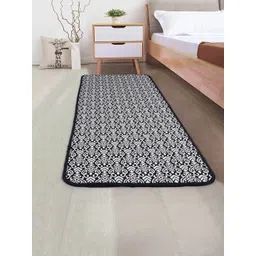 Saral Home Black & Beige Printed Tufted Anti-Skid Floor Runner-picture-19