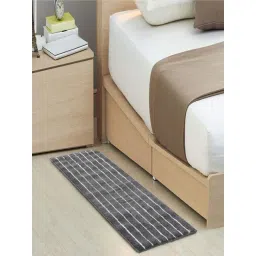 Saral Home Black & White Microfibre Small Antiskid & Washable Power Runner-picture-24