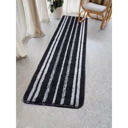 Saral Home Black & White Striped Anti-Skid Floor Runner-picture-31