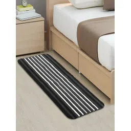 Saral Home Black & White Striped Rectangle Floor Runner-picture-10