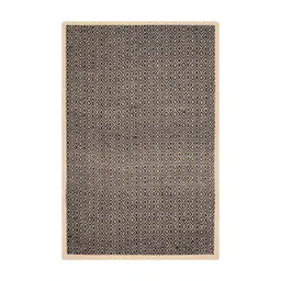 Saral Home Black Geometric Textured Anti-Skid Jute Cotton Carpet-picture-14