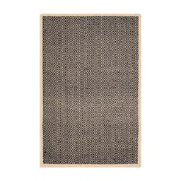 Saral Home Black Geometric Textured Anti-Skid Jute Cotton Carpet-picture-34