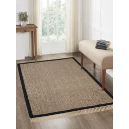Saral Home Black Jute & Cotton Anti-Slip Carpet with Fringe-picture-26