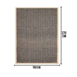 Saral Home Black Jute & Cotton Anti-Slip Strong Border Carpet-picture-17