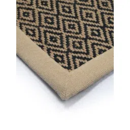 Saral Home Black Jute & Cotton Anti-Slip Strong Border Carpet image 3