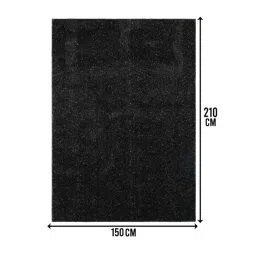 Saral Home Black Polyester Antiskid Backing Modern Design Floor Carpet-picture-44