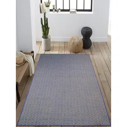 Saral Home Blue & Beige Woven-Design Anti Skid Carpet-picture-30
