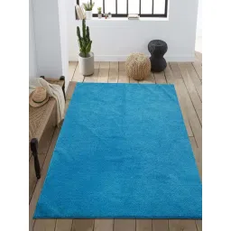 Saral Home Blue Cotton Anti-Skid Carpet - Set of 1-picture-13